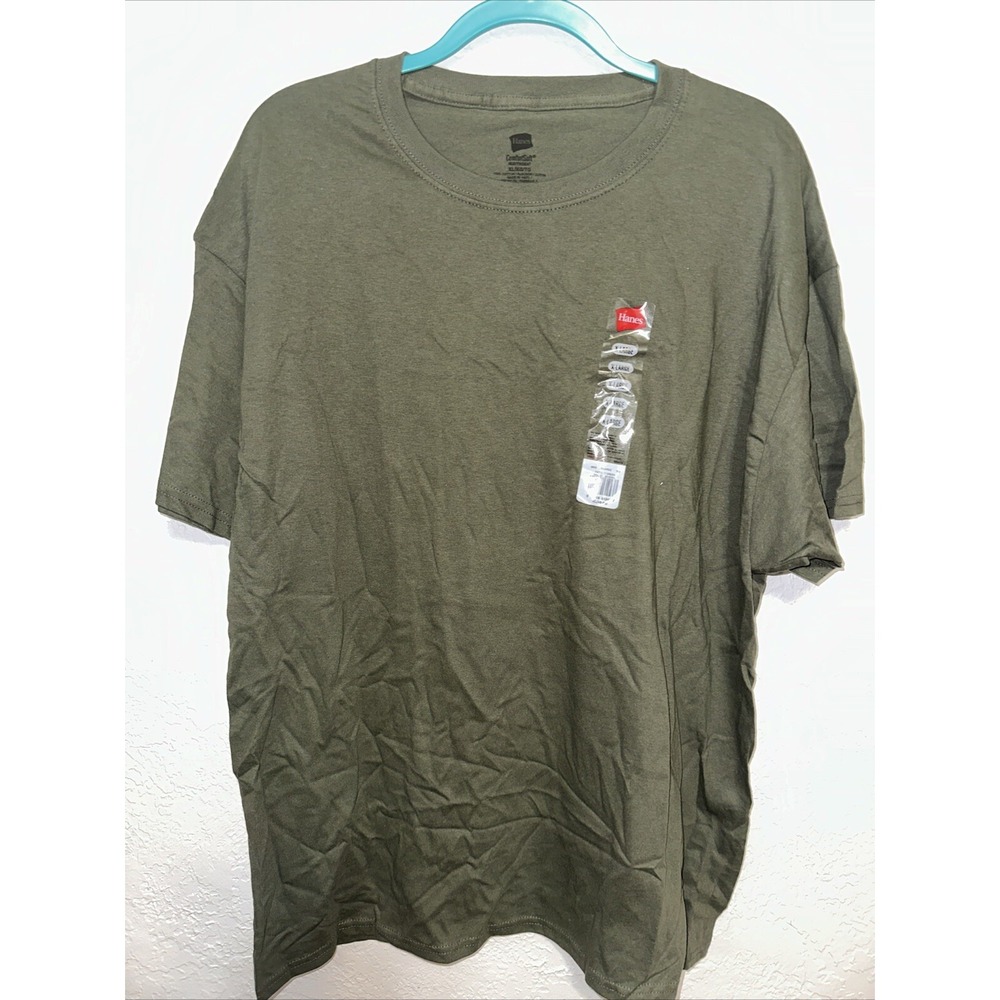 Hanes ComfortSoft Heavyweight‎ T-Shirt Fatigue Green XL 8900 Mens Olive Drab Tee